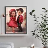 >SALE<5D DIY Full Round Drill Diamond Painting Cute Couple Home Decor Art 30x40cm