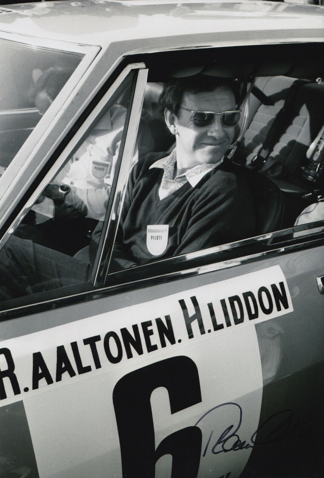 Rauno Aaltonen Hand Signed 12x8 Photo Poster painting - Rally Autograph 19.