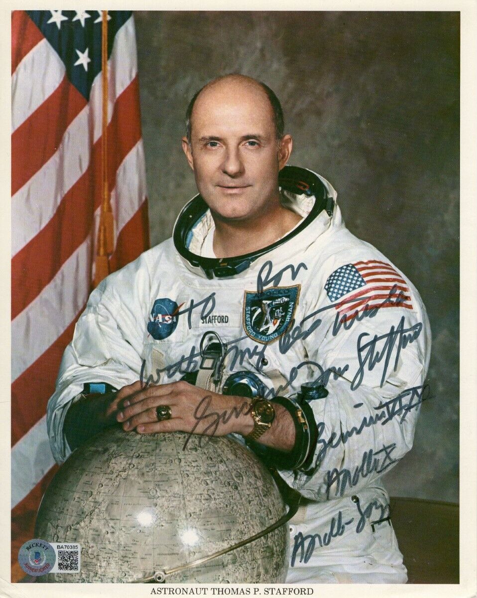 Tom Stafford Signed Autographed 8X10 Photo Poster painting NASA Astronaut BAS BA70385