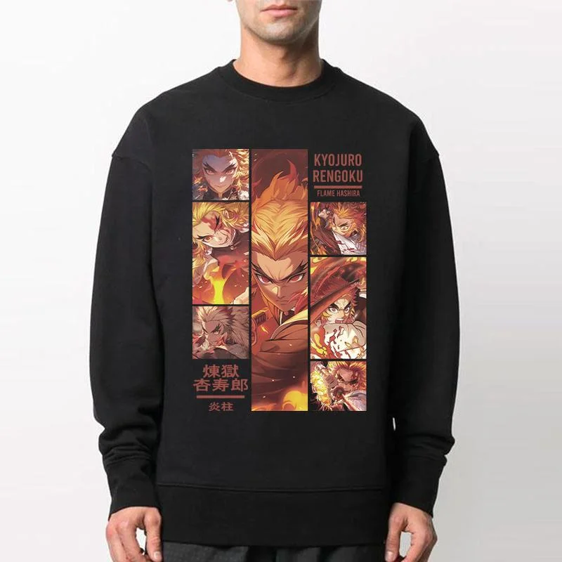 Kyojuro Rengoku Flame Hashira Printed Sweatshirt