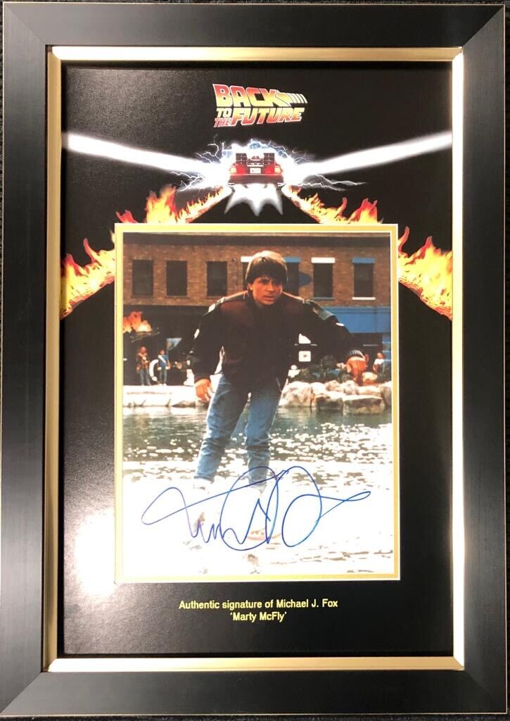 Michael J. Fox SIGNED & Framed 11X14 Photo Poster painting Back to the Future AFTAL COA