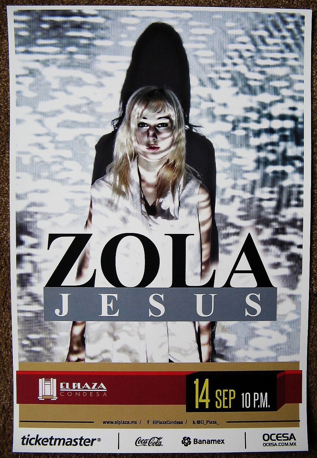 ZOLA JESUS 2012 Gig POSTER Mexico City Concert