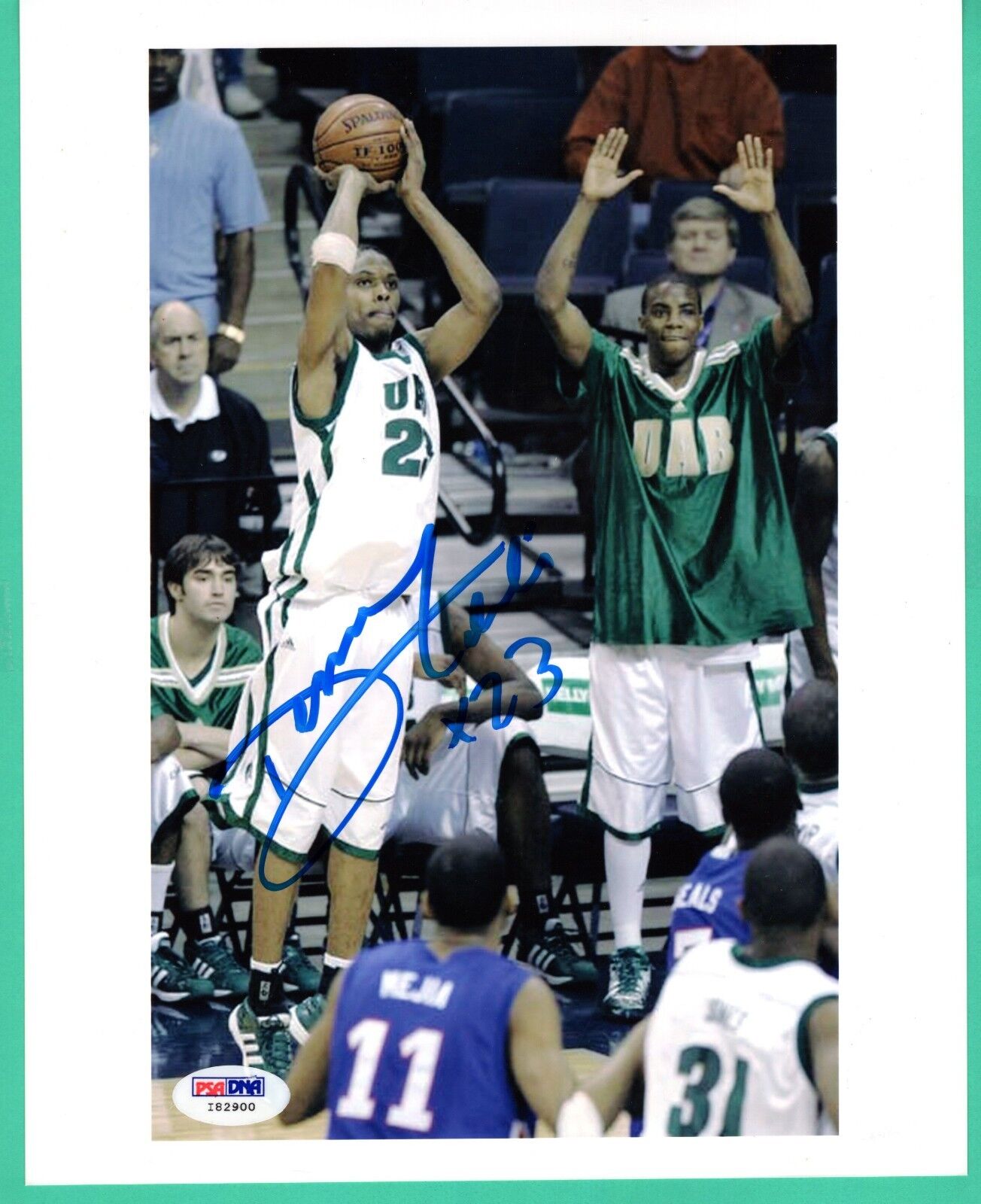 Demario Eddins Basketball UAB Hand Signed Autograph 8x10 Photo Poster painting PSA/DNA COA