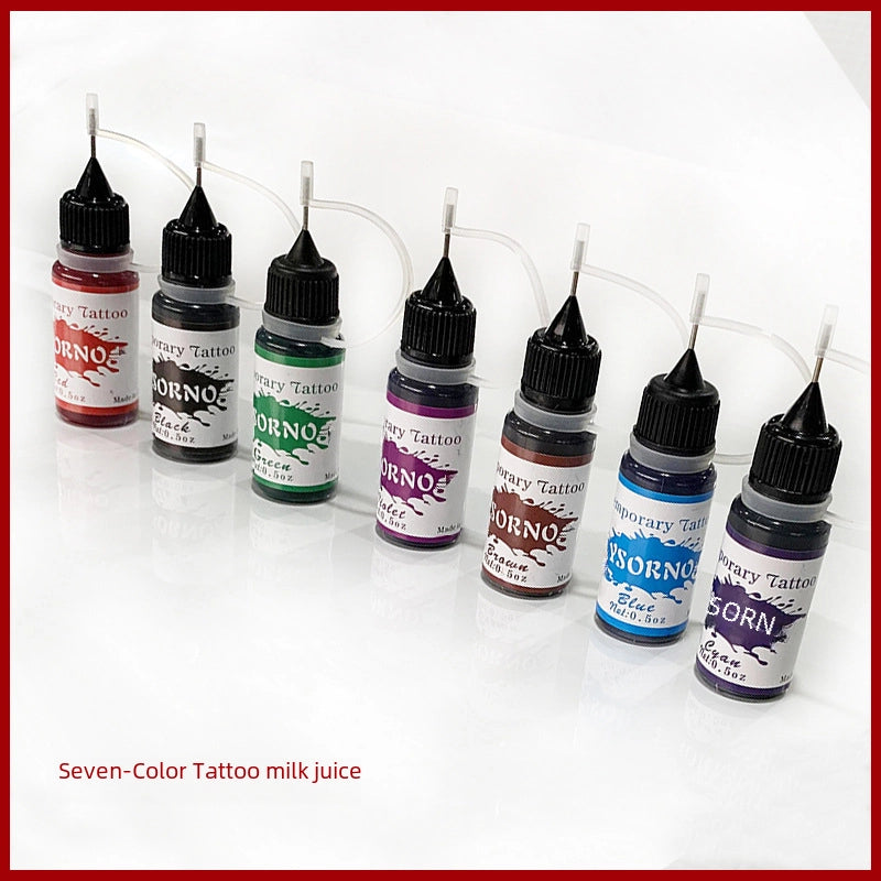 Hand-painted Pigment Color Black Henna Paste Tattoo Juice Paste Jagua Plant Paste Hollow Template