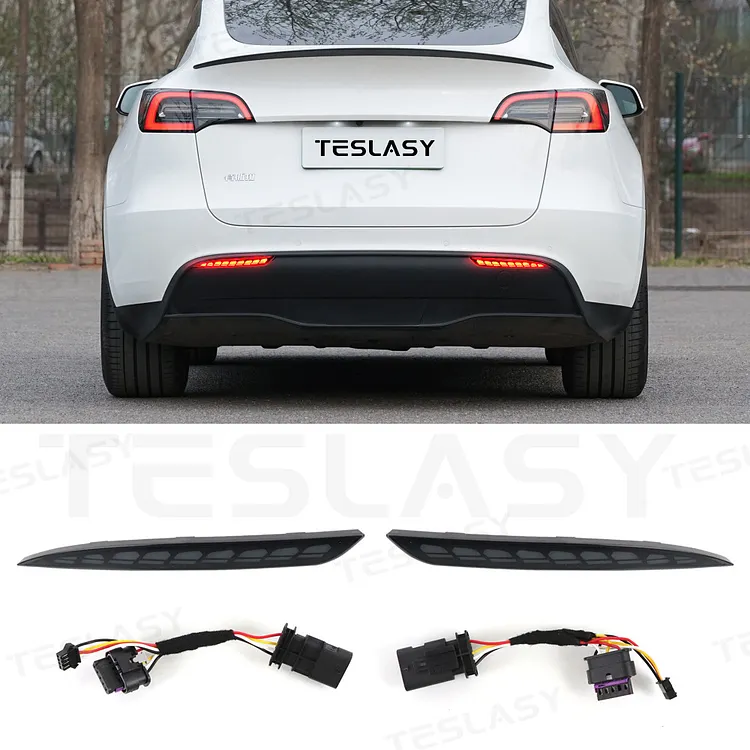 Tesla Model 3/Y A8 Style Rear Bumper Reflectors Tail Light | TESLASY