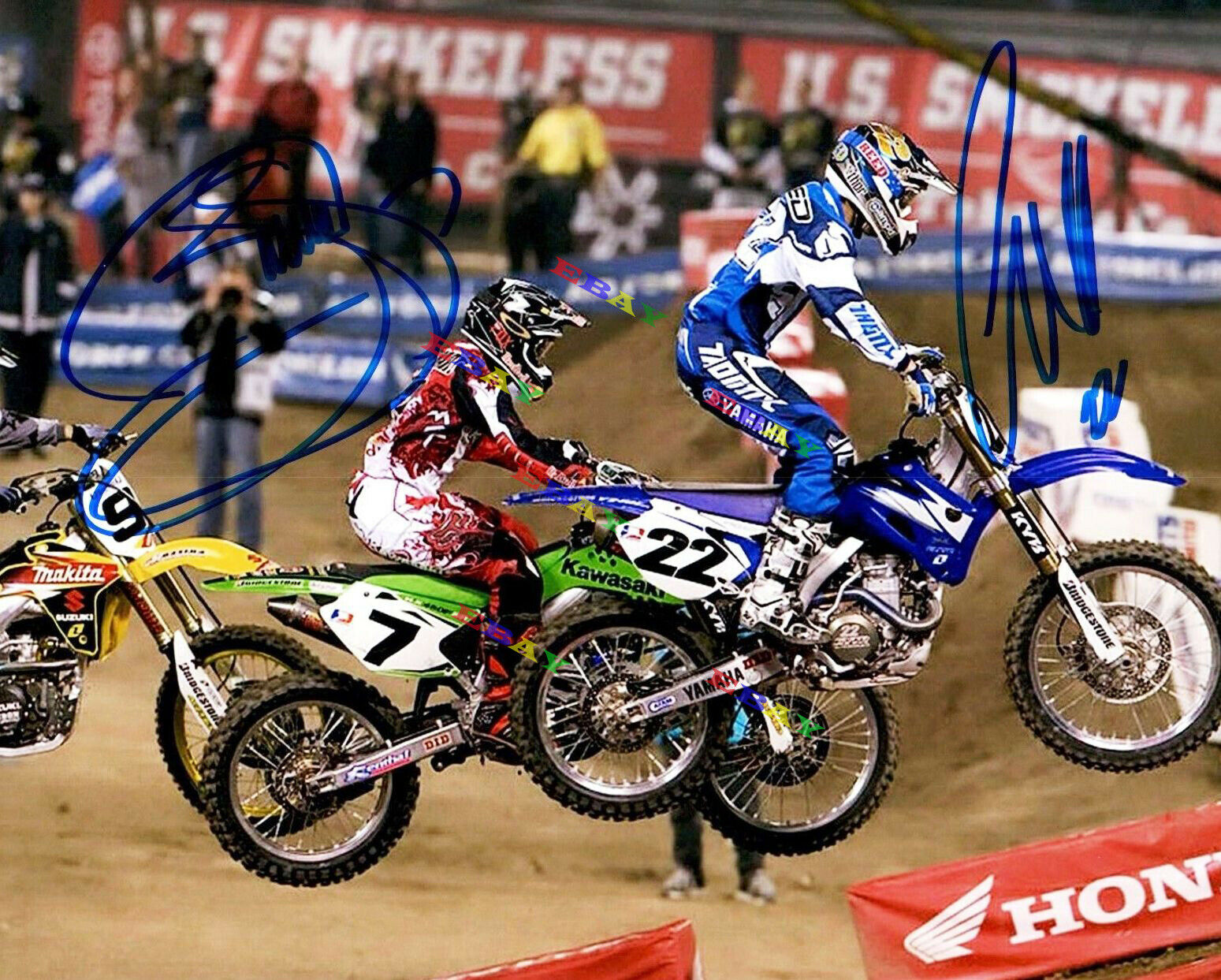 CHAD REED & JAMES BUBBA STEWART Motocross Autographed Signed 8x10 Photo Poster painting Reprint