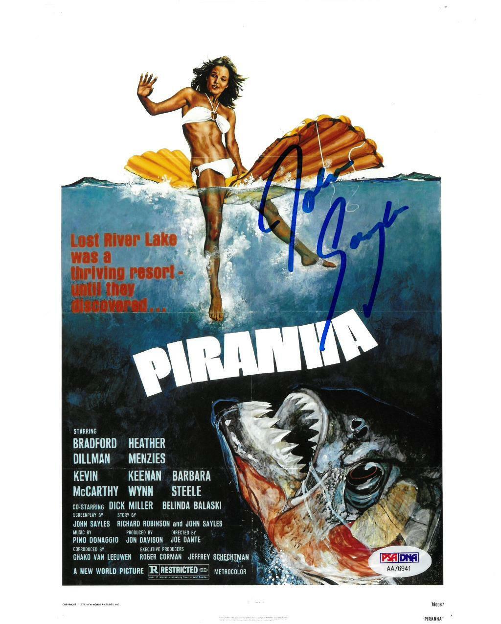 John Sayles Signed Piranha Authentic Autographed 8x10 Photo Poster painting PSA/DNA #AA76941