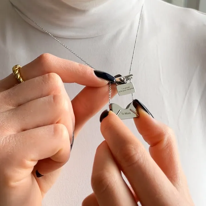 Envelope Necklace With Secret Message