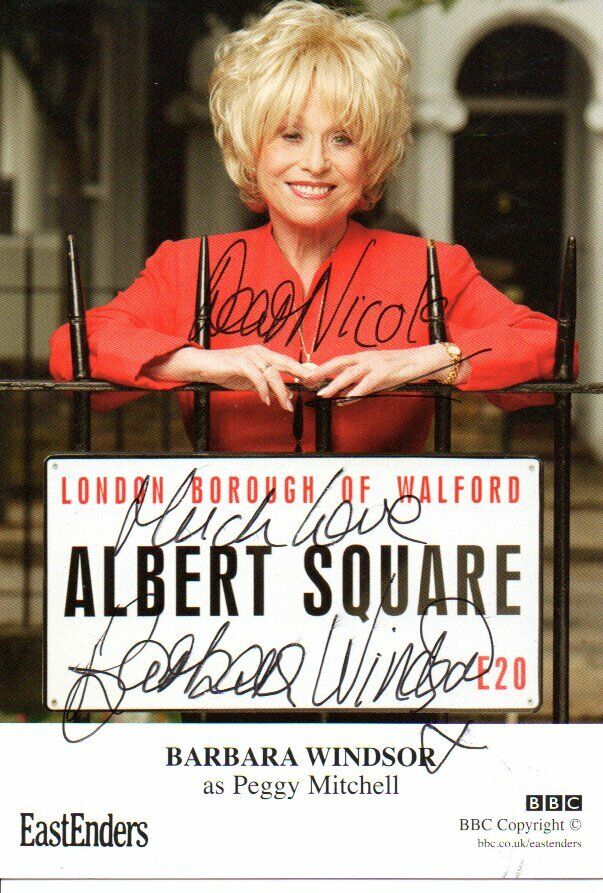 EastEnders Carry On Worzel Gummidge BARBARA WINDSOR hand signed Photo Poster painting