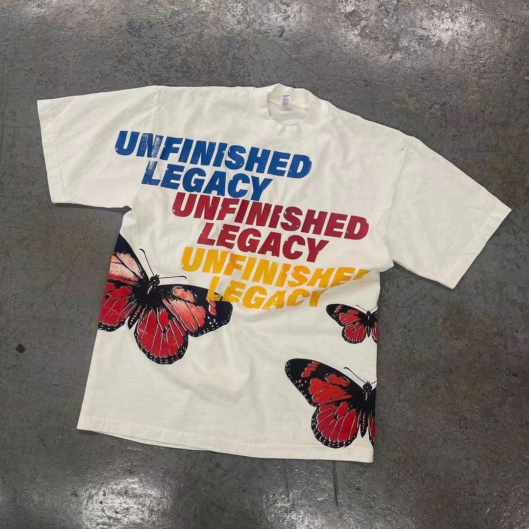 Liberty butterfly casual street T-shirt