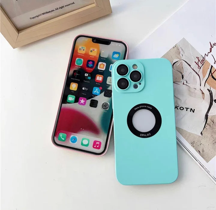 For iPhone 13/14 Series Hollow Out Frosted Mobile Phone Case