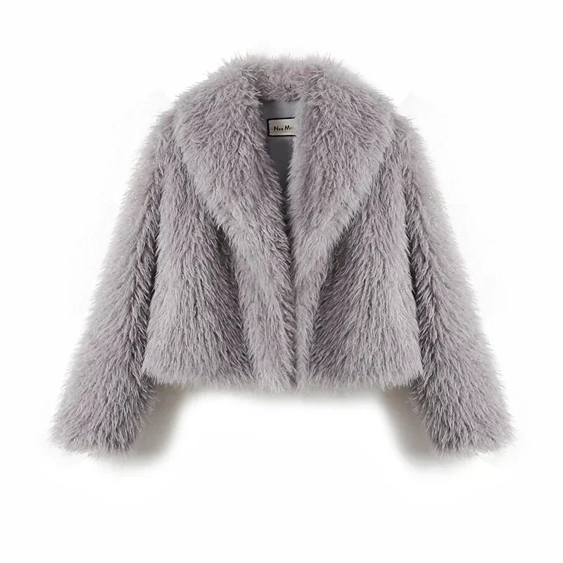 Toloer Teddy Burgundy Faux Fur Coat-Outfit Ideas