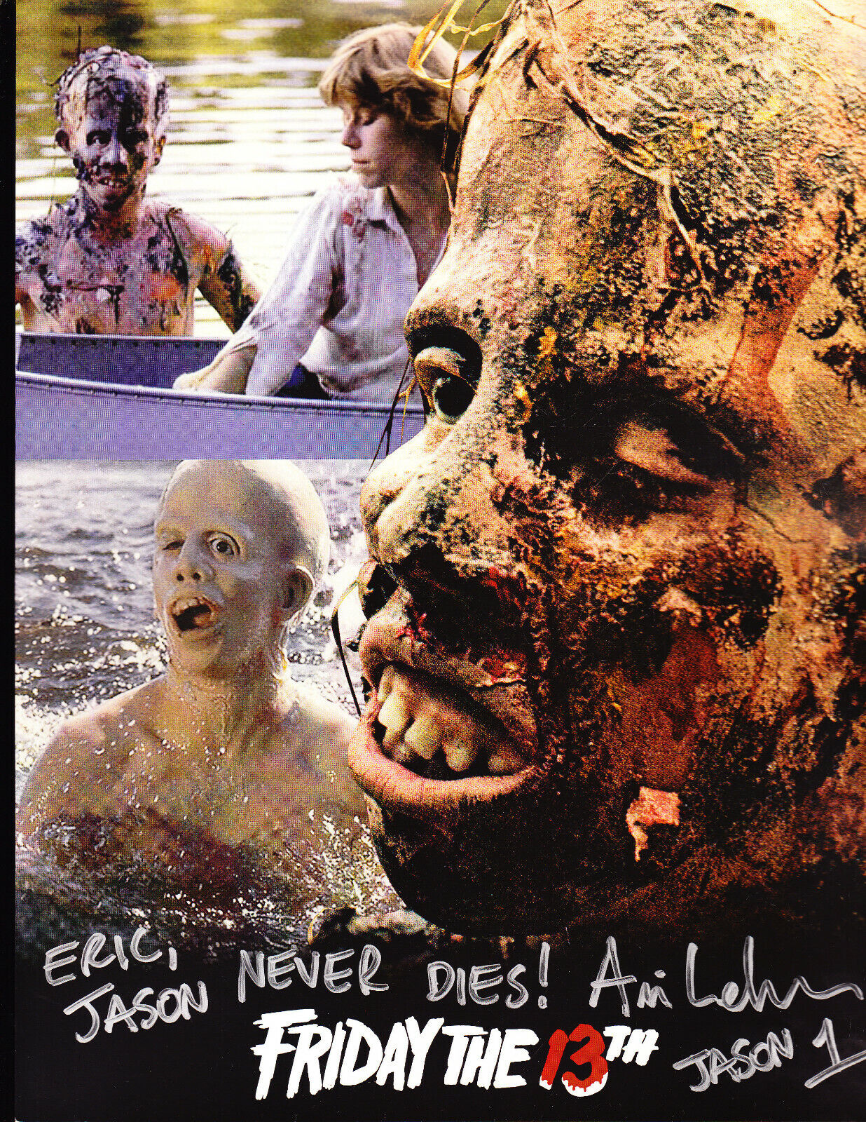 ARI LEHMAN FRIDAY THE 13TH AUTOGRAPH SIGNED 8X11 POSTER COA INSCRIPTION