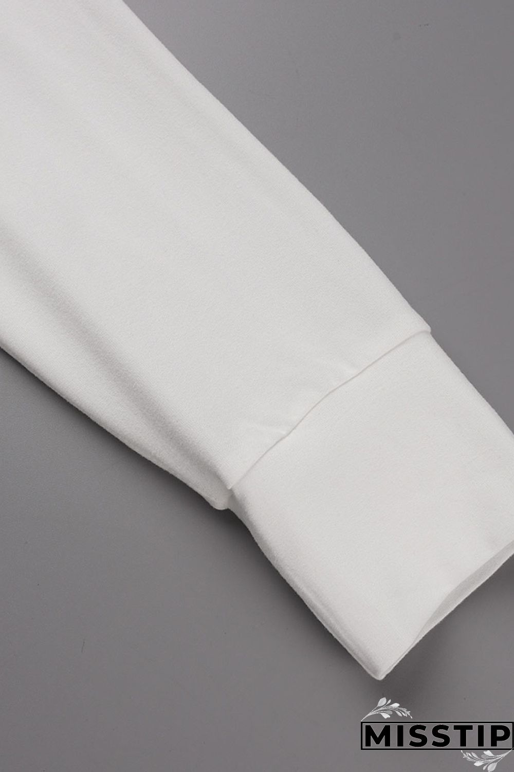 White Casual Letter Print Bandage V Neck Tops