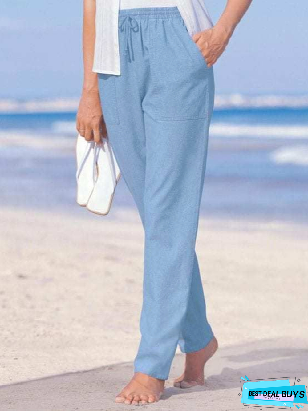 Casual Solid Loose Pants