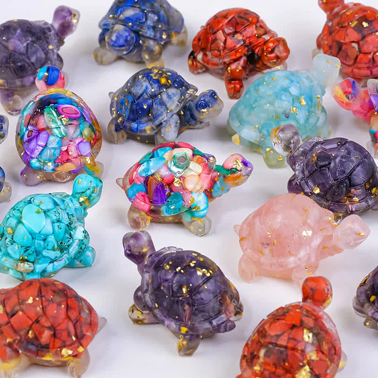 Olivenorma Crystal Gravel Glue Little Turtle Gemstone Decoration