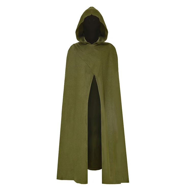 The Lord Of The Rings The Hobbit Green And Black Medieval Cloak Outfits Cosplay Costume