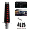 Japanese Sword Universal Gear Shift Lever Knob with 4 Adapters for Most Vehicles