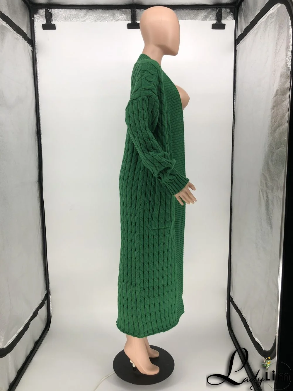 Women Winter Long Sleeve Plush Long Sweater Jacket