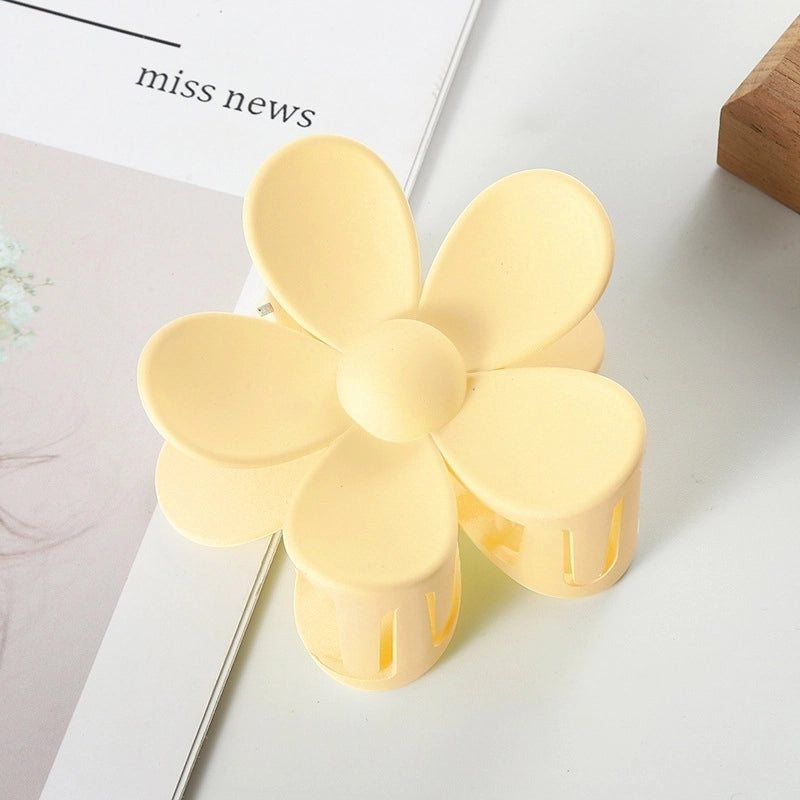 Minimalist Flower Plastic Stoving Varnish Hair Claws 1 Piece