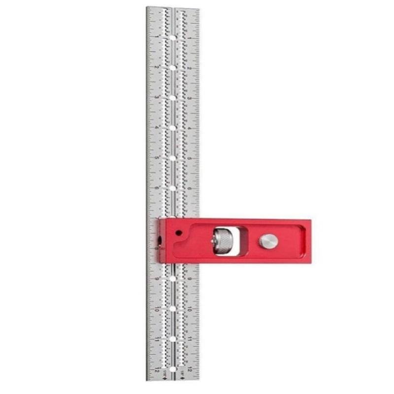 Adjustable side ruler angle measuring tool