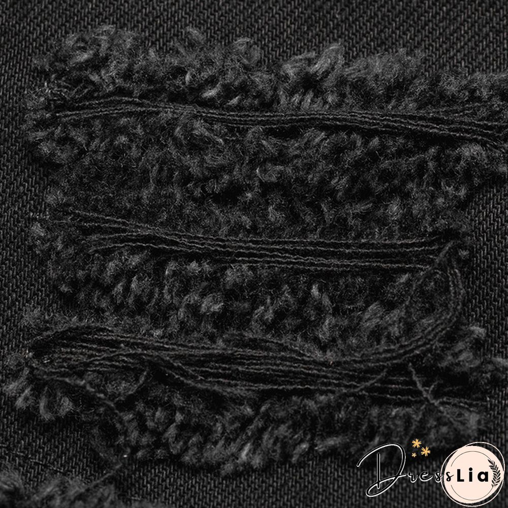 Women Punk Strap Shorts Washed Flash Denim Personality Handsome Casual Short Pants