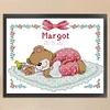 >SALE<Partial Cross Stitch 14CT Cotton DIY Bear Baby Counted Embroidery (C728)
