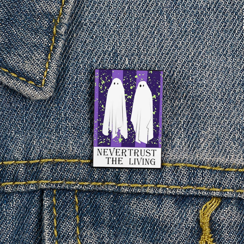 Funny Pin Letter Ghost Alloy Unisex Brooches