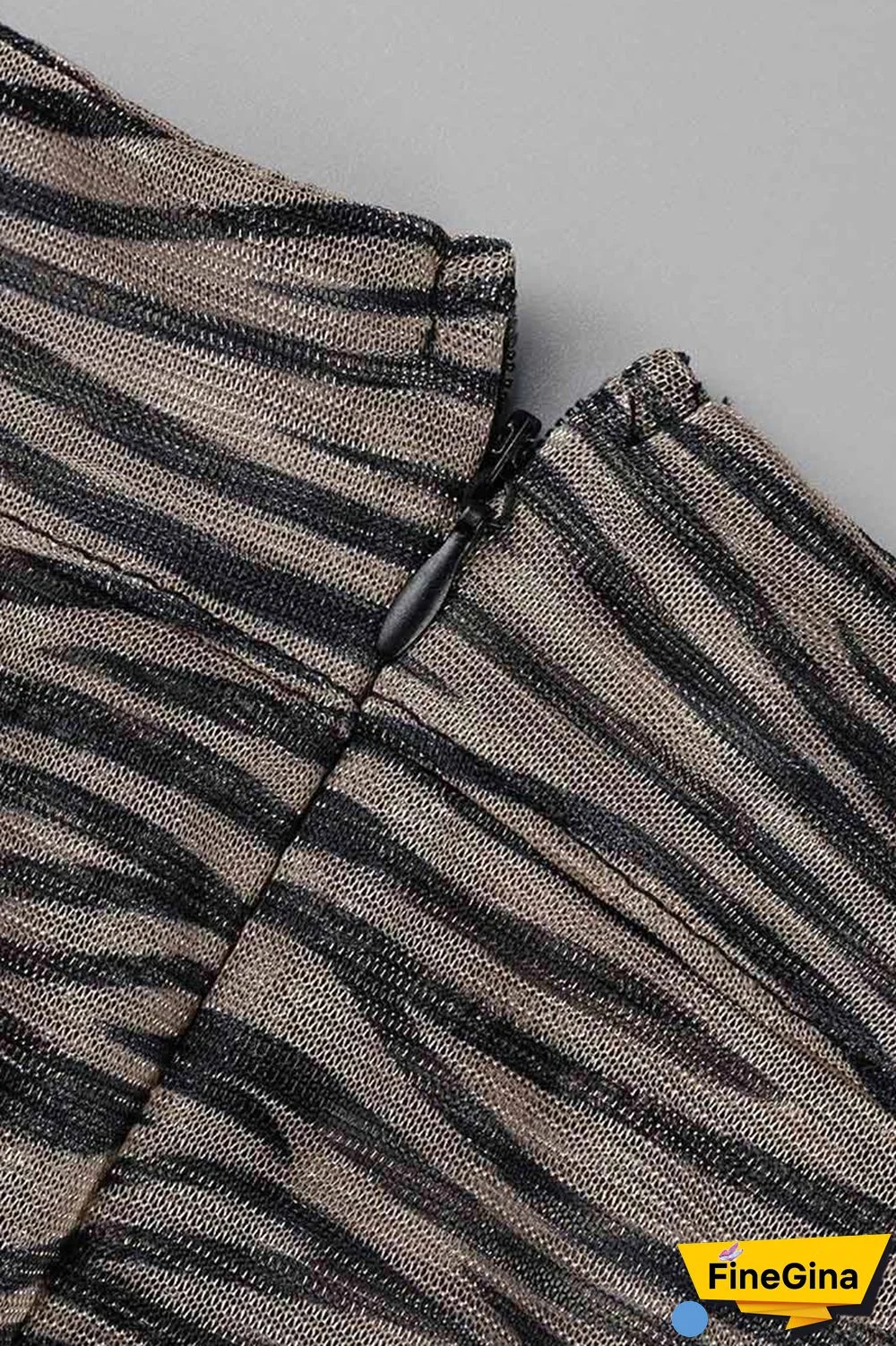 Zebra Sexy Print Patchwork Long Sleeve Two Pieces