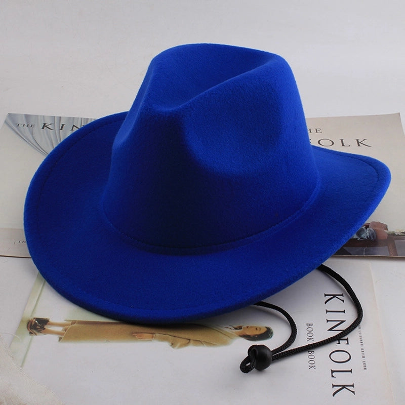 Spring And Summer Style Woolen Cloth Cowboy Hat Men And Women Couples Ethnic Style Roll-up Hat Sunshade Hat Jazz Hat