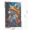 (40*60cm)Flower Fox - Full Round Drill Diamond Painting