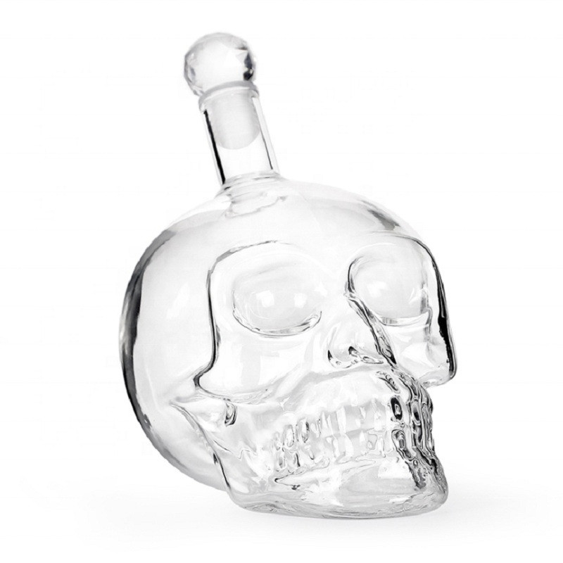 Tegooe Crystal Skull Head Decanter and Shot Glass Set Novelty Whiskey