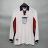 Retro 1998 Long Sleeve England Soccer Jersey Home