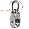 Stainless Steel M15 Single Wheel Swivel Lifting Rope Bearing Pulley Wheel