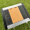 2Pcs Bamboo Tea Serving Tray Portable Cutting Board & Storage Bag for IGT Table