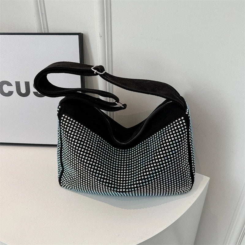 Women’s Pu Leather Solid Color Preppy Style Square Zipper Shoulder Bag