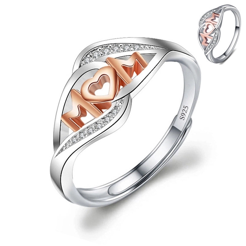 Copper Minimalist Classic Style Inlay Solid Color Zircon Rings