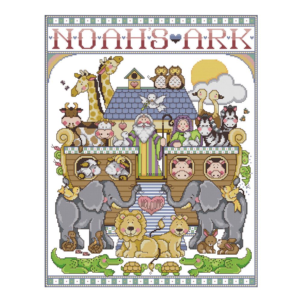 

Noah\ S Ark - 14CT Stamped Cross Stitch - 45*55cm, 501 Original