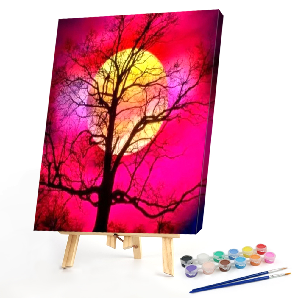 

40*50CM - Paint By Numbers - Moon Tree, 501 Original