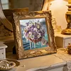 Seaside Pansy Beaded Bouquet Special Shaped 5D DIY Partial Drill Diamond Painting Kits for Adults Beginners Home Decor Diamonds Dots Gem Art Kits 11.81 X11.81inch