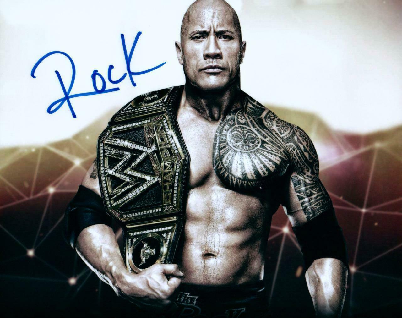 The Rock Dwayne Johnson ( WWF WWE ) Autographed Signed 8x10 Photo Poster painting REPRINT ,