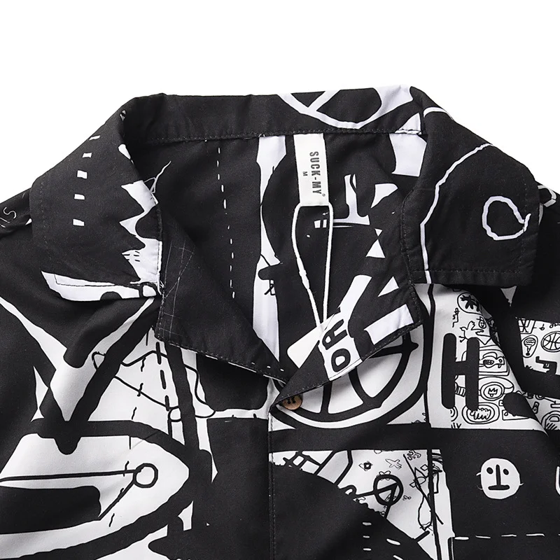 Short sleeve digital print shirt