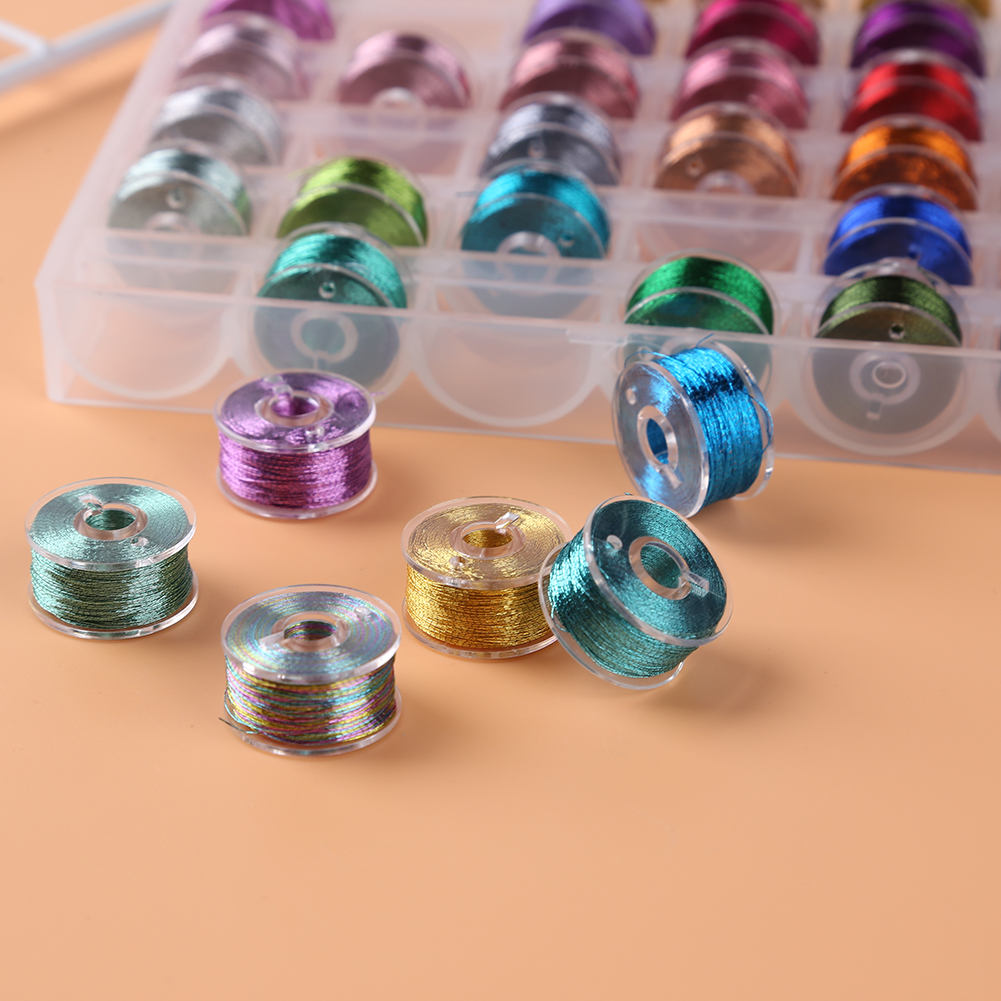 Embroidery Sewing Thread Polyester Sewing Machine Yarn Line Box (36 Colors)
