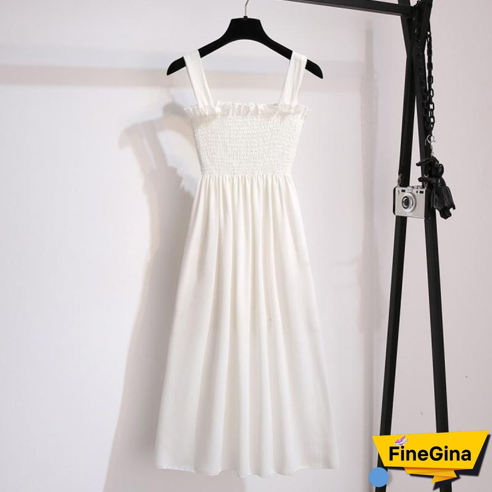 Lace-Up Cardigan+Cami Dress P13023