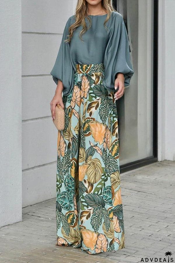 Casual Print Two Piece Set