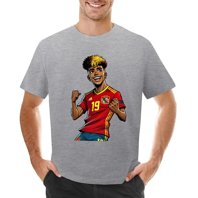 Lamine Yamal Inspired Comic Football Player Men's T-shirt