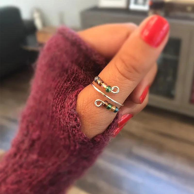 Rainbow Beads Fidget Ring