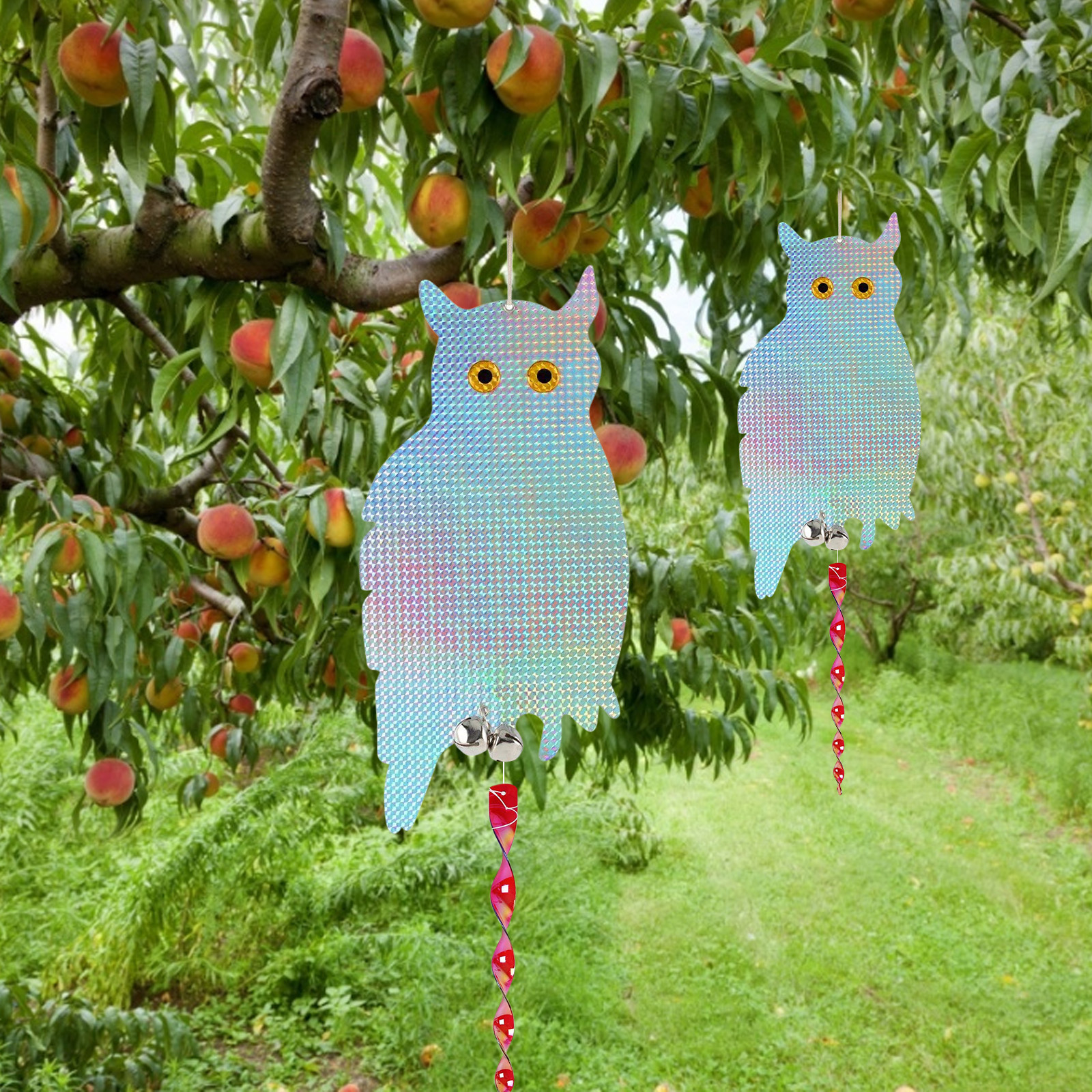 

8 Pack Bird Deterrent Scare Owl - Hanging Decoy Bird Away Control Repellent, 501 Original