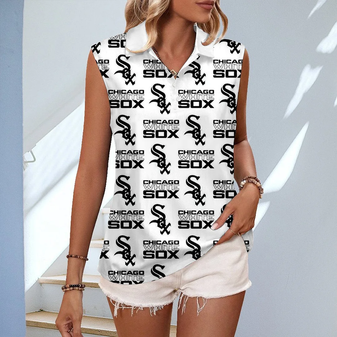 Women's V-neck Sleeveless Casual Polo Vest