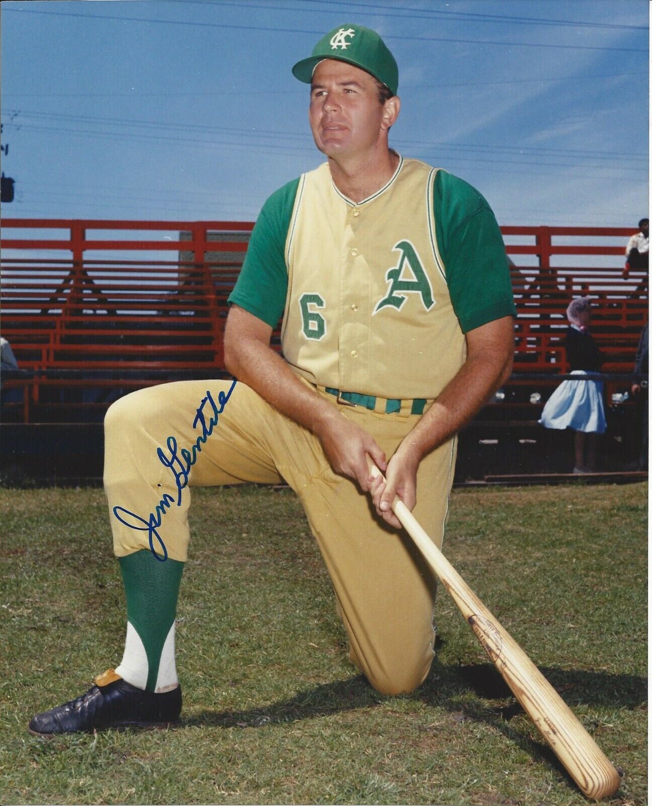 Jim Gentile Autographed 8x10 Kansas City Athletics #2  Shipping